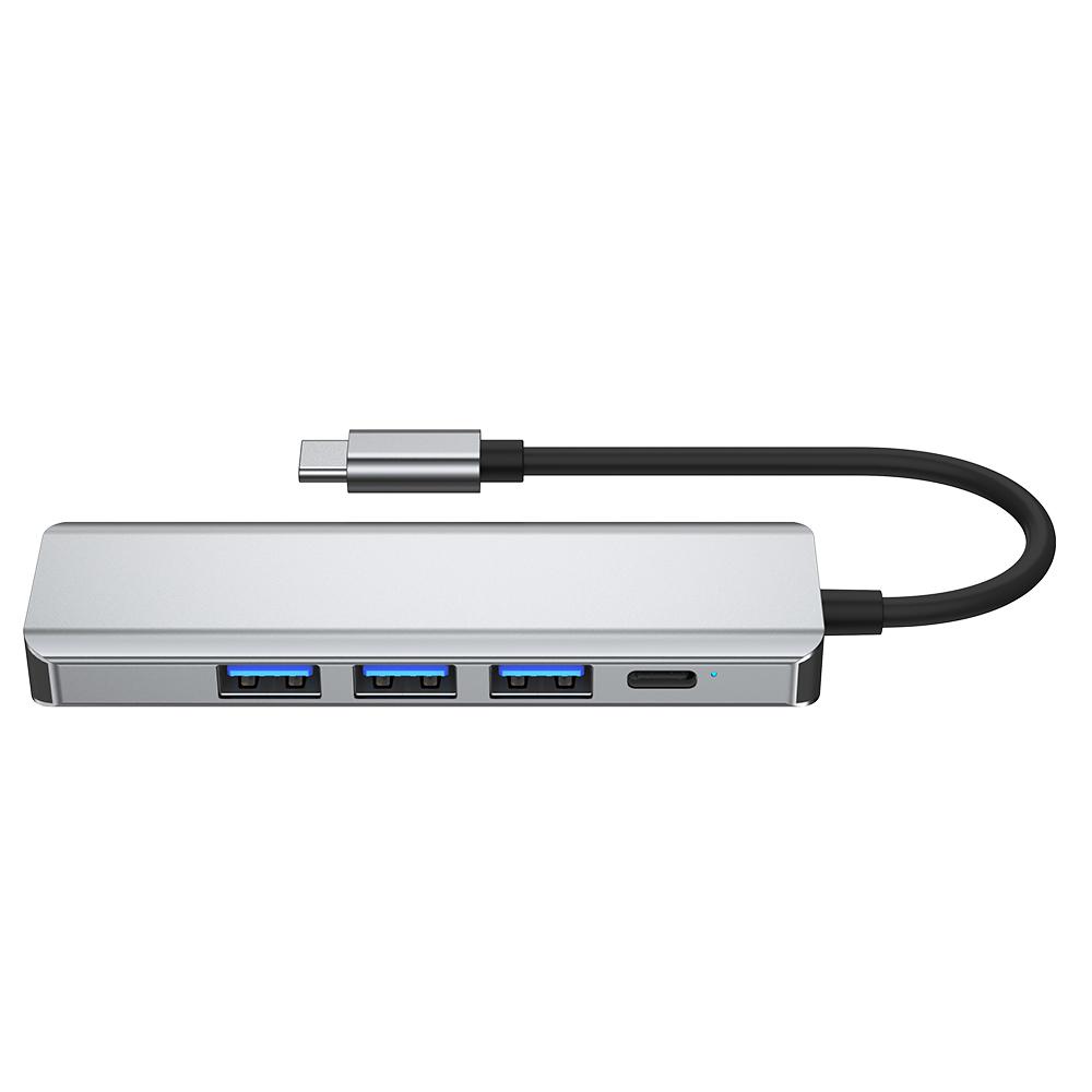 2421 Type-C 5 in 1 Laptop Expansion Hub 8K DP 100W PD Charging USB 2.0 Ports Adapter
