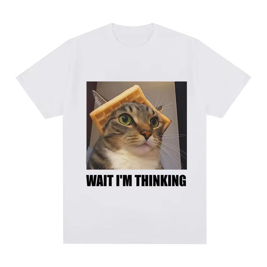 Funny Cat Graphic Print T Shirt Gang Cat Cool Hip Hop Short Sleeve Tshirts Mens Vintage High Quality Oversized Cotton Tees Top