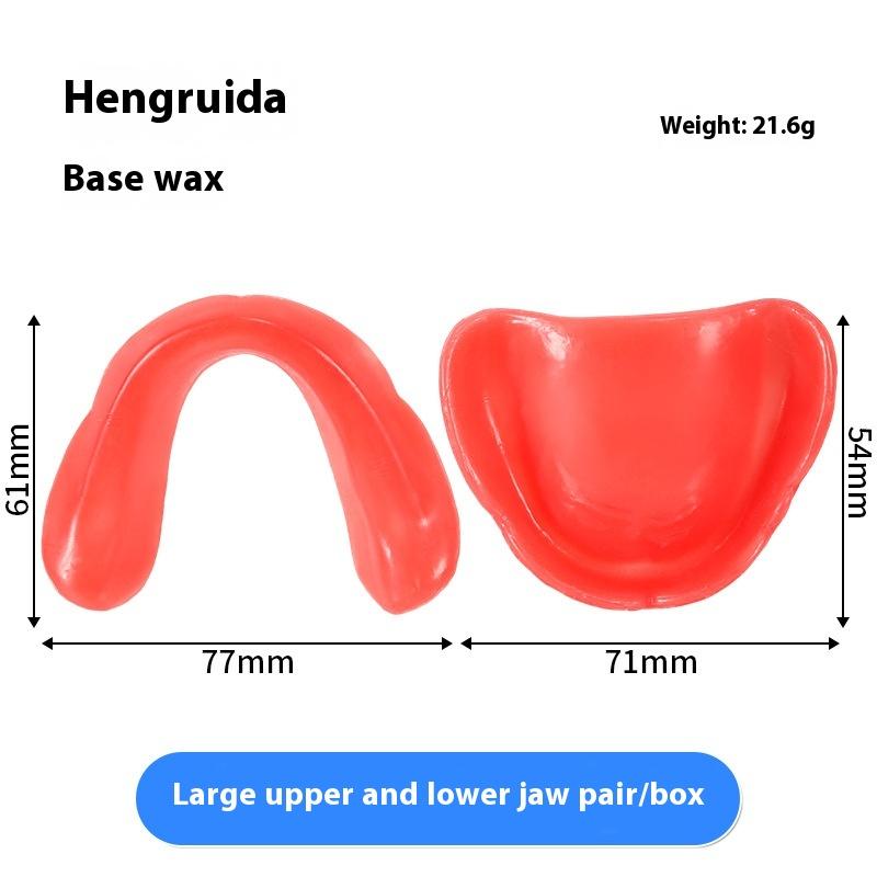 1 Pair U-Shape Dental Rim Model Base Plate Wax Hard And Soft Occlusal Wax Denture Casting Bite Block Dentistry Lab Material