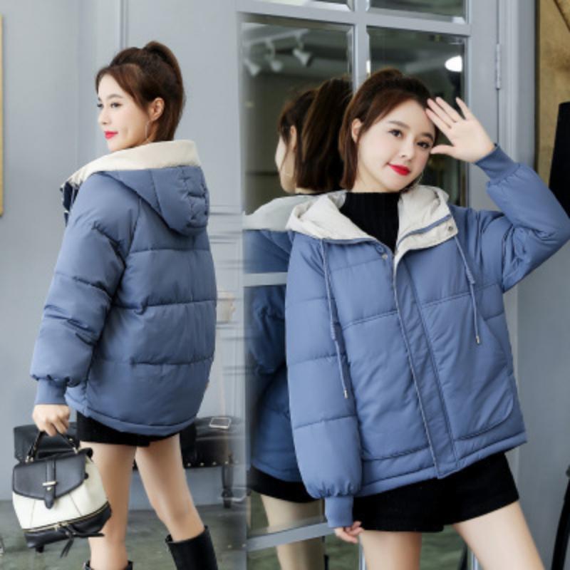 Cotton-padded Women's Clothing Winter Short Loose Down Cotton-padded Women's Padded Jacket Loose Hooded Jacket