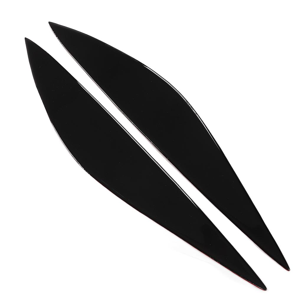 Front Headlight Eyebrow Glossy Black Trim Soft Plastic Replacement for Mercedes?Benz W204