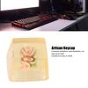 Resin Keycap HandMade CorrosionResistant Universal Mechanical Keyboard Accessories(Pink Rose )