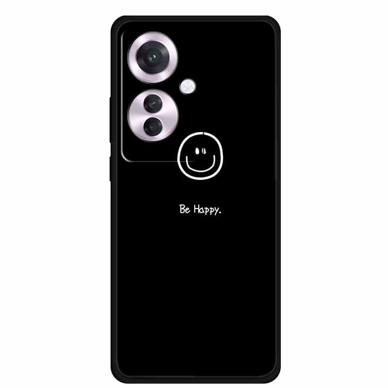 Reno 11F F25 Pro 5G Schwarze TPU Weiche Handyhülle, Einfaches Linien-Design