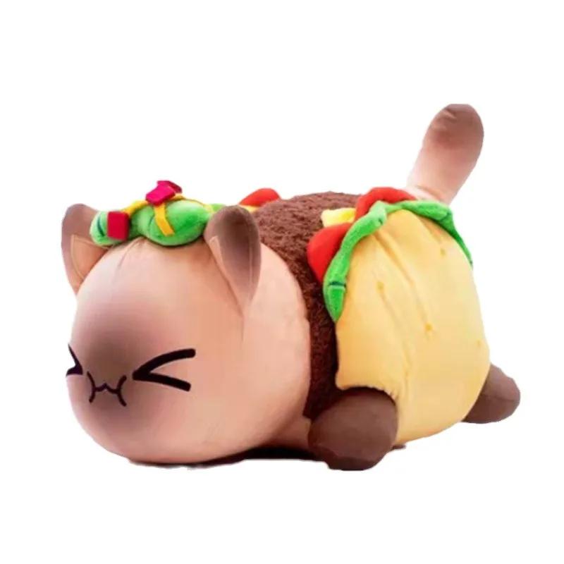 Aphmau Meows Cat Plush Toy Soft Meemeow Stuffed Donut Cat Plushes Kawaii French Cheeseb Fryurger Food Plush Doll Christmas Gifts