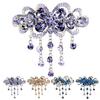 Beautiful Non-Slip Delicate Headdress Women Symmetrical Geometry Rhinestone Hair Barrette for Dating Clip