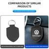 Valve Stems Caps Leather Car Shield Keychain Key Ring With Logo Decorative For Volkswagen VW Scirocco Passat Polo B5 B6 B7 CC Ti LB0