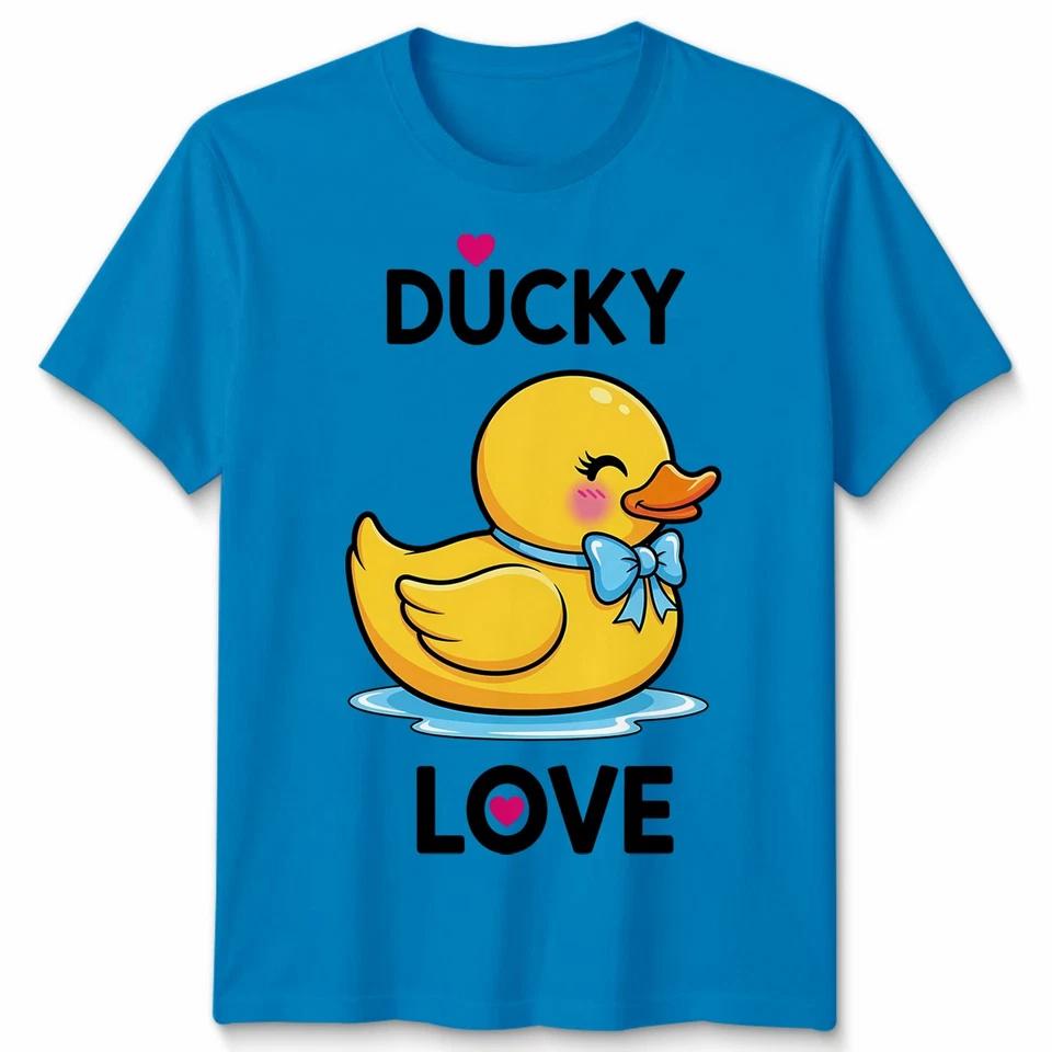Ducky Love Rubber Duck Animals Mens T Shirt Womens Tee Graphic Tee 2 S