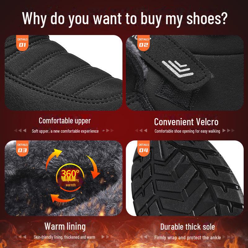 Ghete de zăpadă Iarna 2024: Cizme de bumbac călduroase, stil nou, plus catifea, pentru părinți