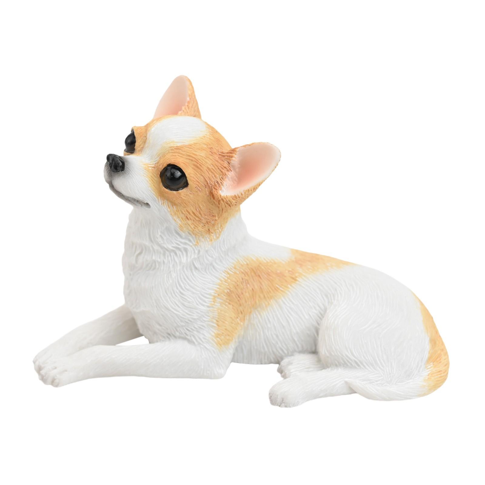 

Скульптура чихуахуа Високодеталізована прикраса для саду жовтий