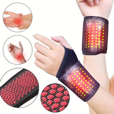 Supporto Magnetico Autoriscaldante per Polso per Tunnel Carpale, Artrite, Sollievo dal Dolore da Tendinite, Recupero da Lesioni al Polso