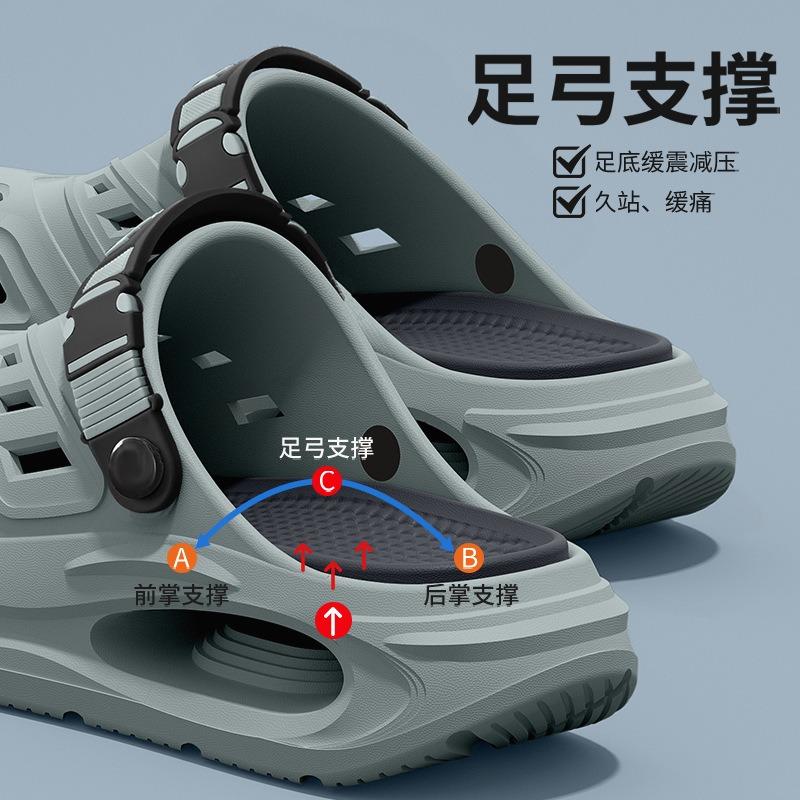 Medical Operating Room Hole Men's Summer New Wear Non-slip Arch Support Thick Bottom Eva Slippers Men