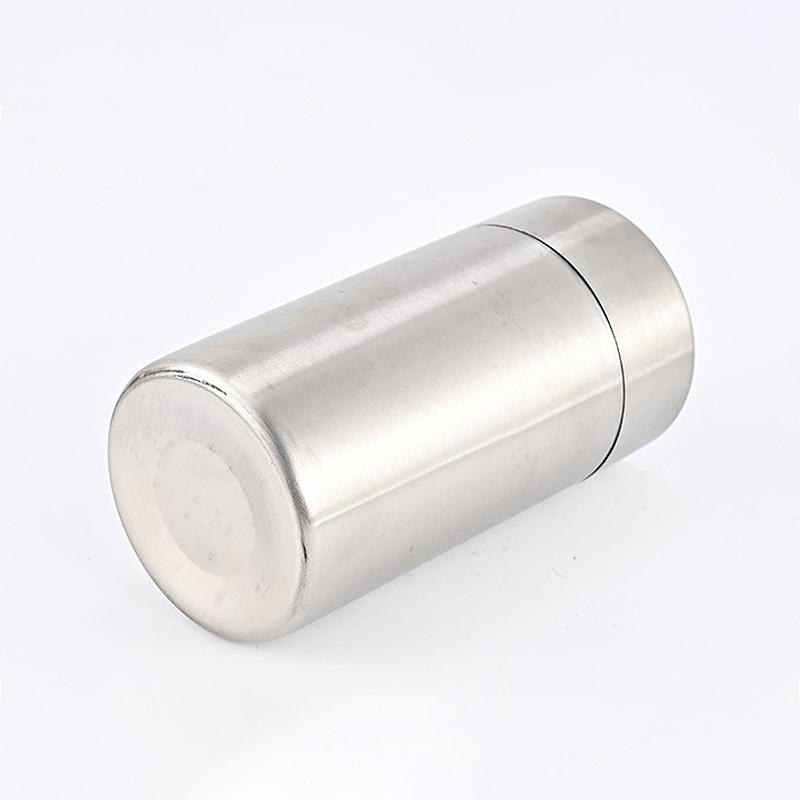 400/550Ml Tea/Coffee Canister With Airtight Double Lids For Loose Tin Containers Stainless Steel Storage