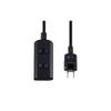 ELPA Power Strip Extension Cord with Door, 2m, 3 Outlets, Black, 125V, WBT-N3020B(BK)