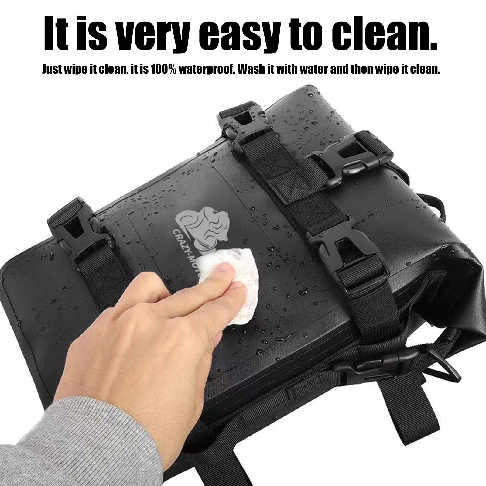 PVC Motorcycle Bumper Bag Wear Resistant Waterproof 8L Motorcycle Side Frame Bag Motorcycle Side Bag for Bicycle/Moped/Scooter China Mainland