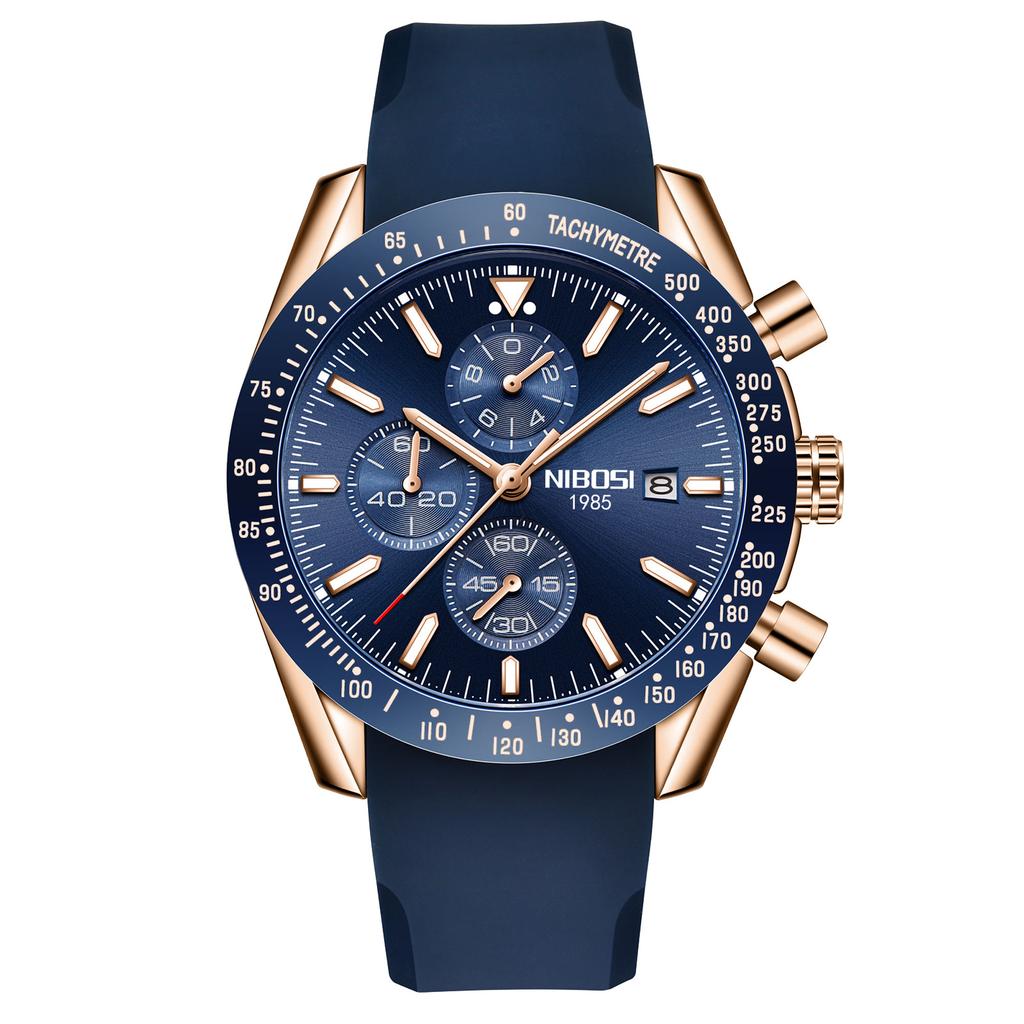 Men'S Large Dial Multi-Function Quartz Watch Luminous Waterproof Watch Men