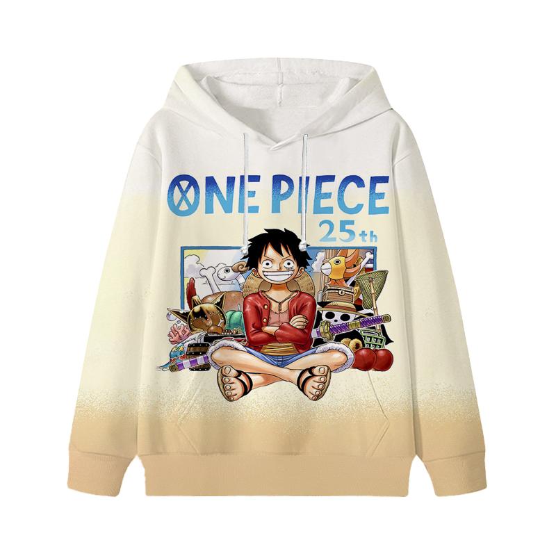 Sudadera con capucha de One Piece Luffy Wanted para niños, otoño e invierno, jersey de terciopelo para niños, ropa informal para niños, niñas y niños, sudaderas con dibujos animados Kawaii