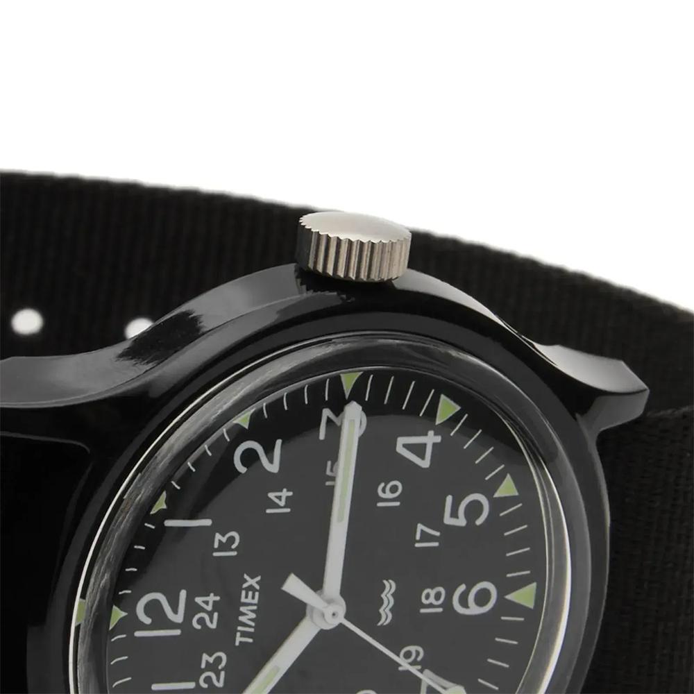TIMEX MK1 All-Black Military Grosgrain Tool Watch 36mm TW2R13800