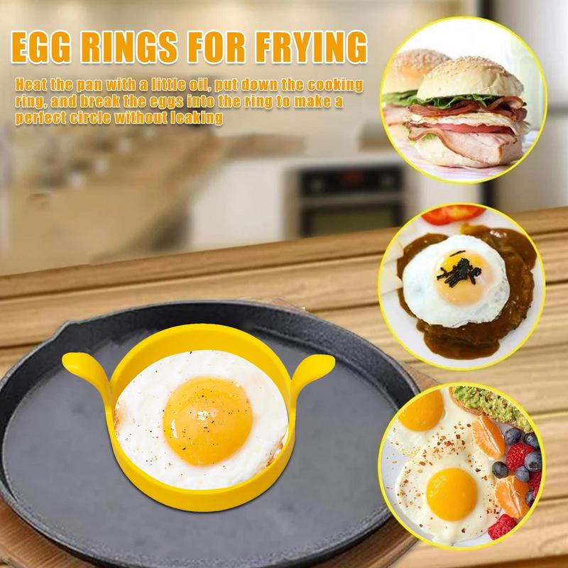1PC Silicone Ring Fried Egg Mold Nonstick Pancake Ring Molds Heat Resistant Multi-function Portable Creative For Cooking Tools