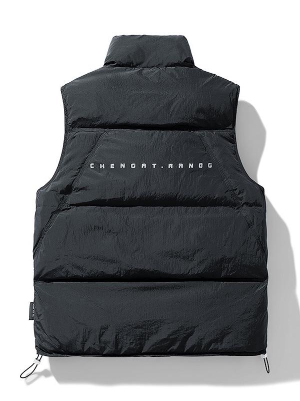 American Retro Japanese Style Stand Collar Duck Down Jacket - Men's & Couple Casual Vest