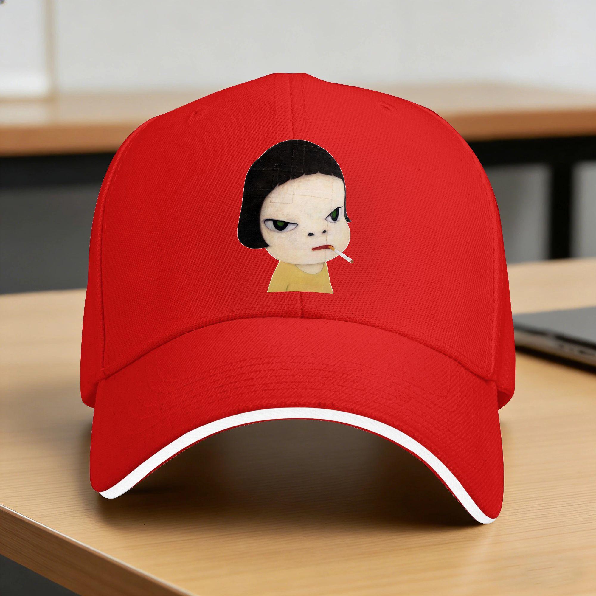 Yoshitomo Nara Baseball Cap Outdoor Sport Sun Visor Trucker Hat Unisex Unisex Fitted Retro Print Baseball Caps One Size