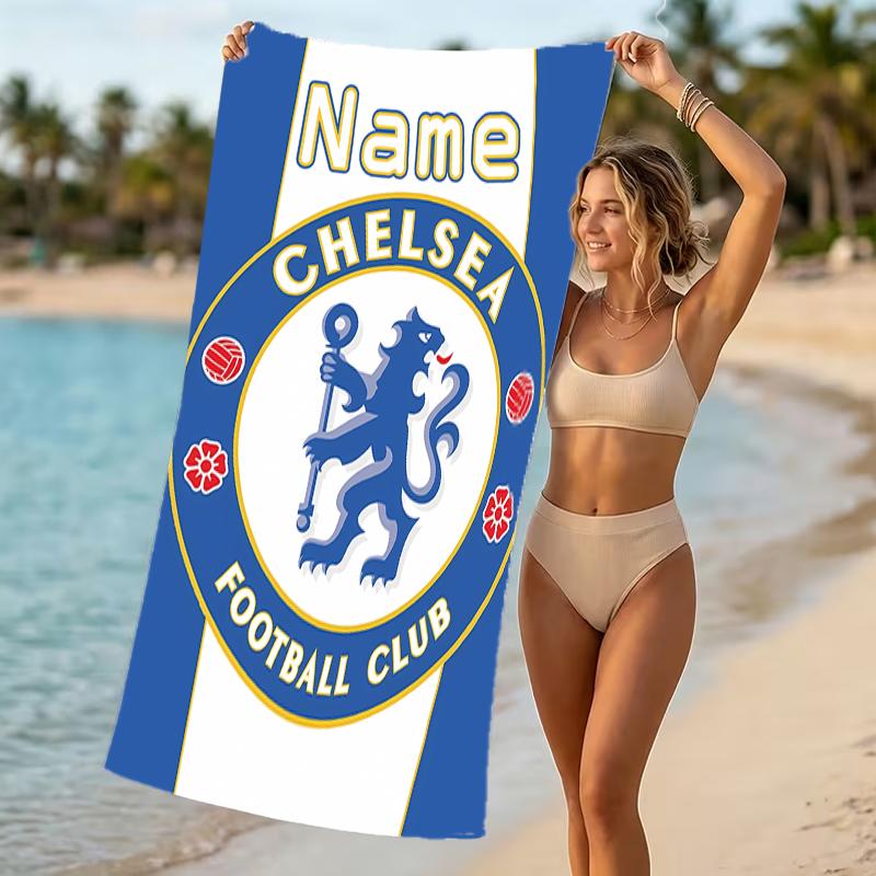 Customizable personalized beach towels Chelsea F.C themed designs.Suitable for the beach, yoga, sports;ideal as beach accessories