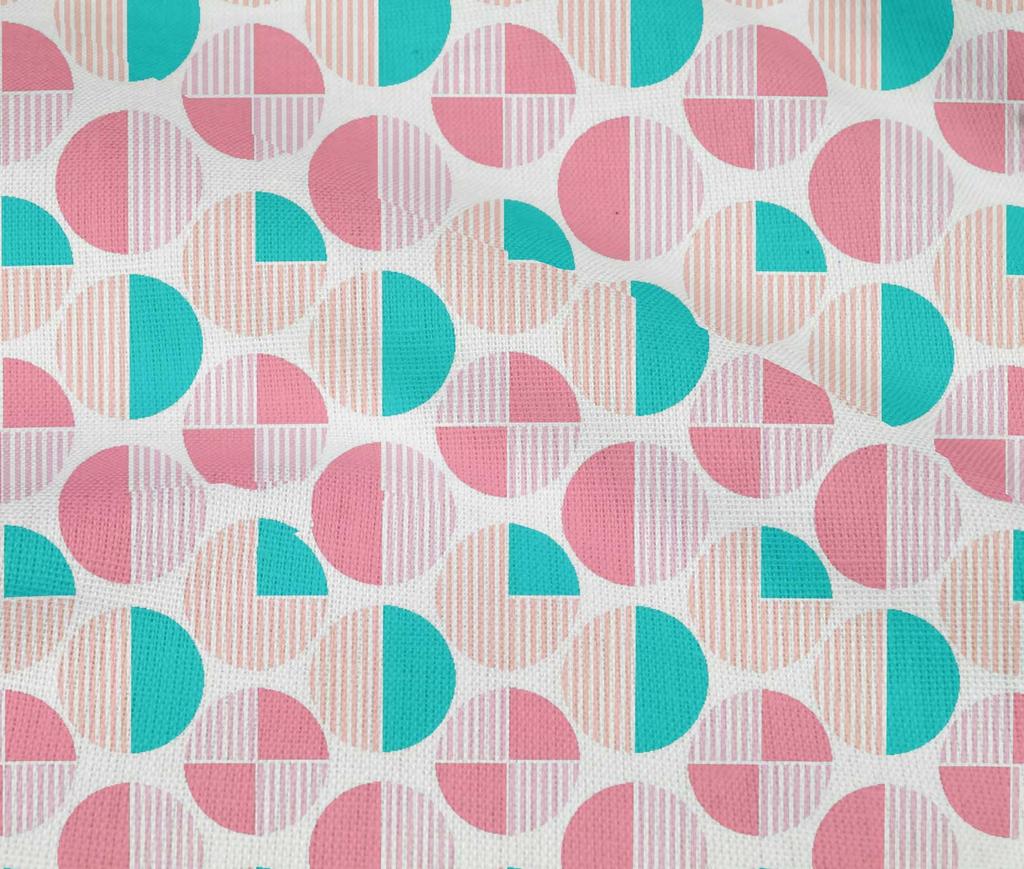 oneOone Cotton Flex Fabric Circle Geometric A  Printed Craft Fabric BTY 40 Inch