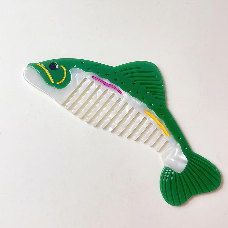 1PC New Acetate Hair Comb Wide Tooth Detangling Comb Cute Dog Swan Design Luxury Gift Quality Hair Brush