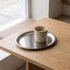 MirrorPolished Metal Serving Tray | Stainless Steel Platter, Elegant Decorative Edge, for