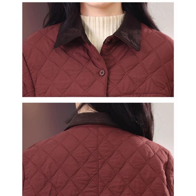 Fashionable and Elegant Mom's Short Cotton Jacket – Lightweight & Warm Coat for Casual and Stylish Moms