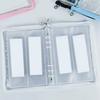 Zipper Binder Transparent Window Design Star Pattern PVC Cover Card Organizer with Multiple Slots Portable Card Holder Binder for Idol Cards Photo