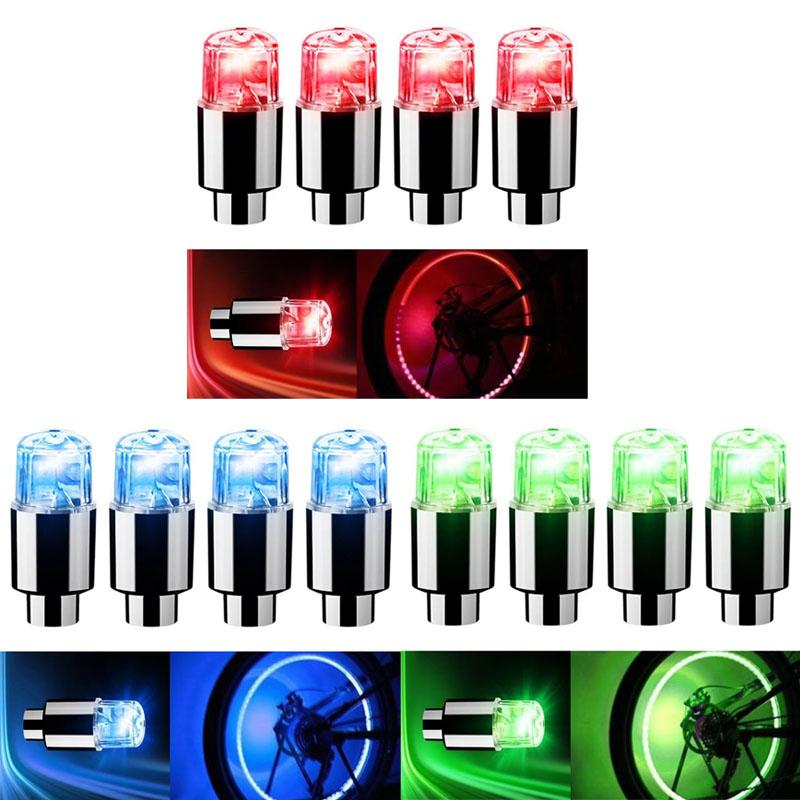 4-16 ks Světla na ventilky pneumatik Barevné LED světlo na kolo Pro automobilové ventilky Pneumatiky Neonové světlo Pro motocykly jízdní kola Auto Vnější
