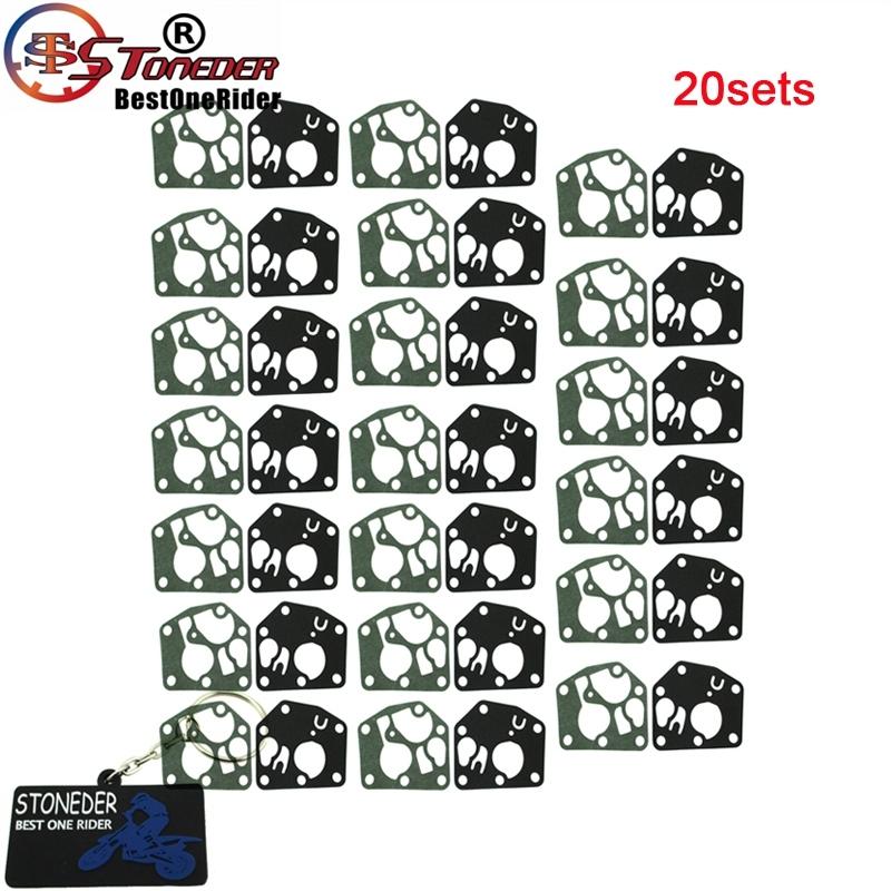 STONEDER 20x Carburetor Diaphragm Gasket Kit For Briggs & Stratton 495770 795083 5083H 5083K Craftsman SPM214686423