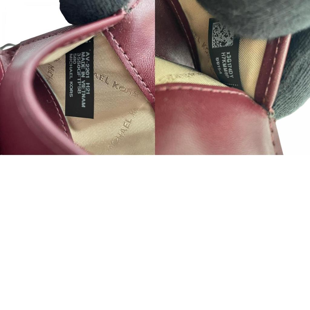Used Michael Kors Key holder  MK signature CarmenKey holder  Brown/wine-red PVC/leather Women