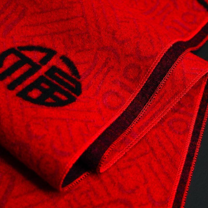 Scarf for men and women, warm in autumn and winter, red scarf.