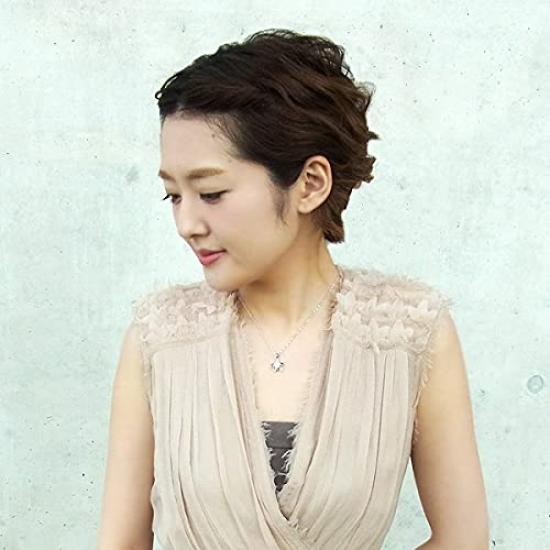 Zusätzliches einzelnes Platin 925 Metall Geschenk für Frauen [Glam Jewelry] Damen Halskette, groß, Blume, Finish, Silber, hypoallergen, für Sie,