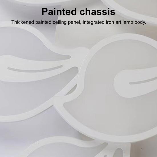 LED Blumen Deckenleuchte mit Fernbedienung Dimmbare Deckenlampe Weiches Licht Augenschutzlampe für Wohnzimmer & Schlafzimmer