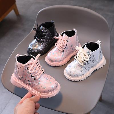 2024 New Kid's Boot Spring Autumn Girls Platform Ankle Boots Fashion Versatile Children's Korean Style Boots Non-slip Causal