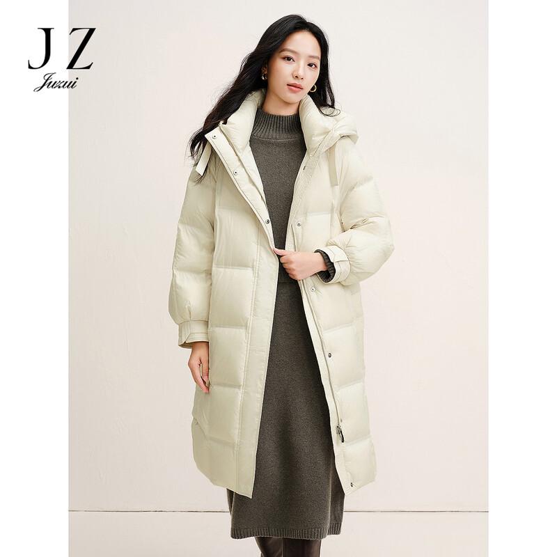 

JUZUI Women s Casual Hooded Long Duck Down Jacket M