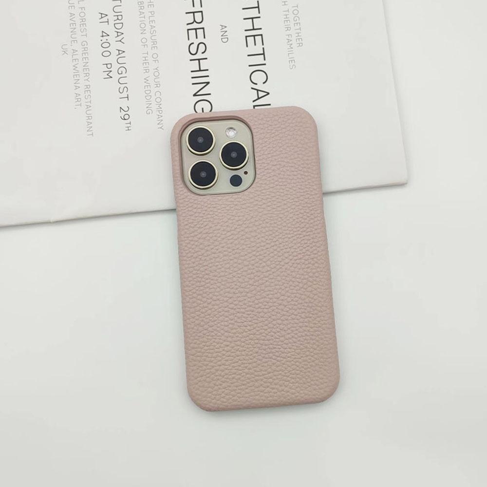 The new lychee pattern is suitable for 15/17 Apple mobile phone case, half pack of 16pro/16promax mobile phone case.