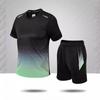 Mens Quick-Dry Sport Set Short Sleeve T-Shirt Shorts Athletic Training Outfit Lightweight Gym Wear