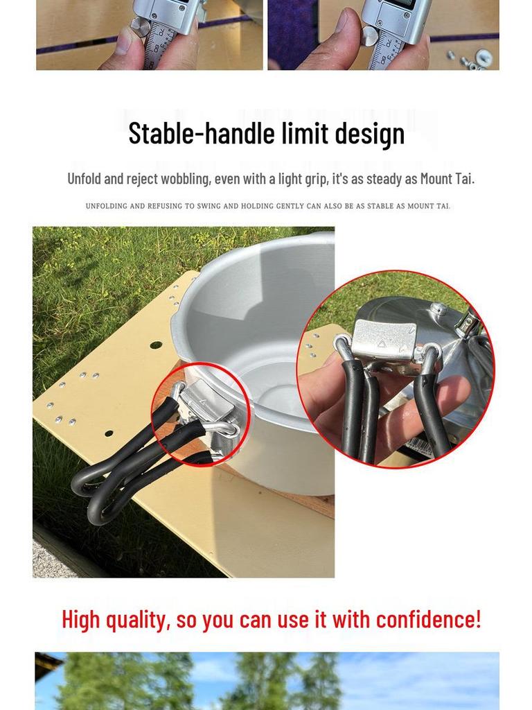 Pentola a Pressione Portatile in Acciaio Inossidabile con Manico Pieghevole