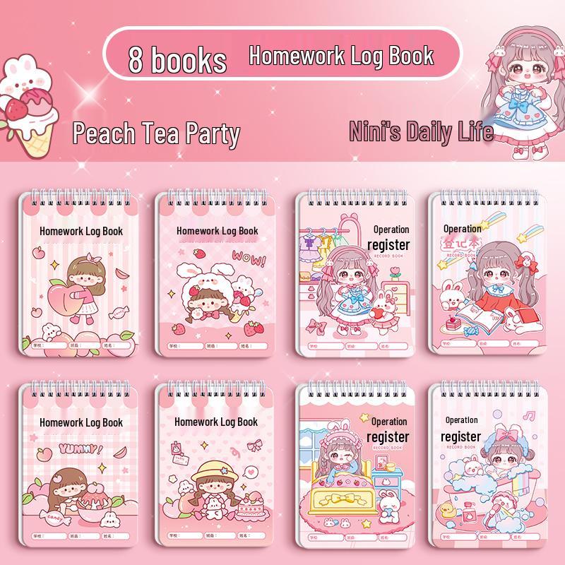 Cartoon Homework Notebook for Elementary Students: Grades 1-3