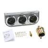 52MM Oil Pressure Fahrenheit Water Temperature Gauge Voltmeter Chrome 3 In 1 Gauge Kit  Car Motorcycle Meter