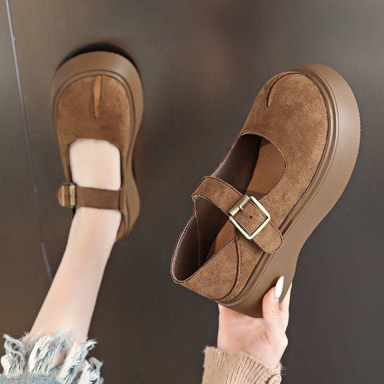 Jk with Skirt Versatile Light Mouth Shoes Retro Style Muffin Thick Sole Mary Jane Single Shoes Women's New Spring and Autumn 2025
