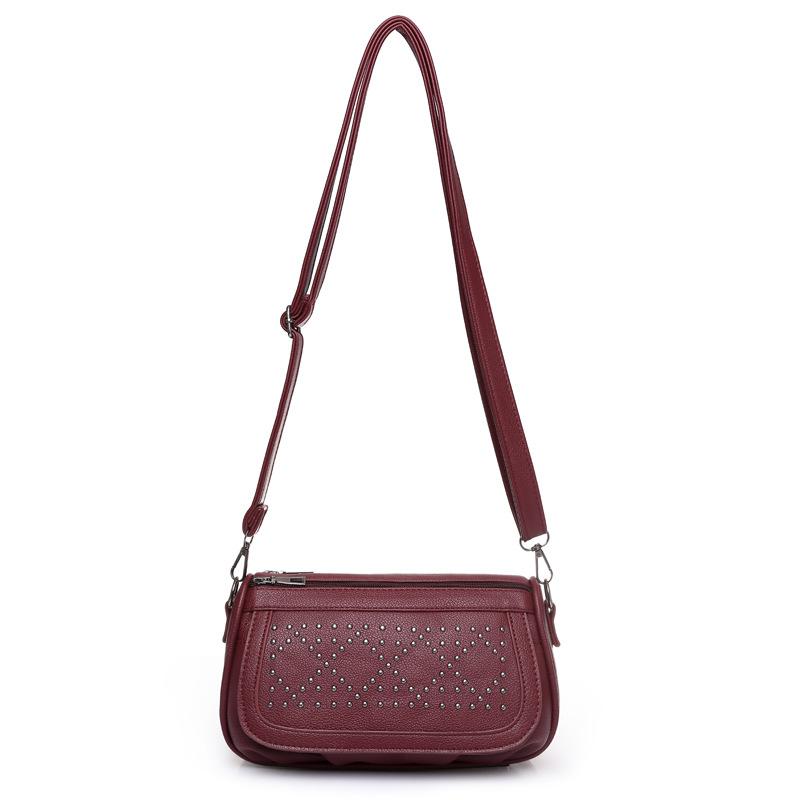 

Soft leather women s bag, soft leather cover style handbag, simple and fashionable single shoulder crossbody bag