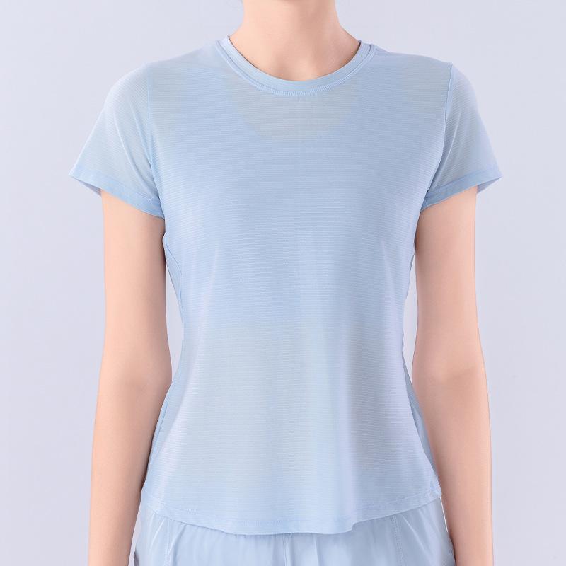 Summer Mesh Quick-Dry Yoga Short Sleeves - Thin, Elastic, Cool & Breathable
