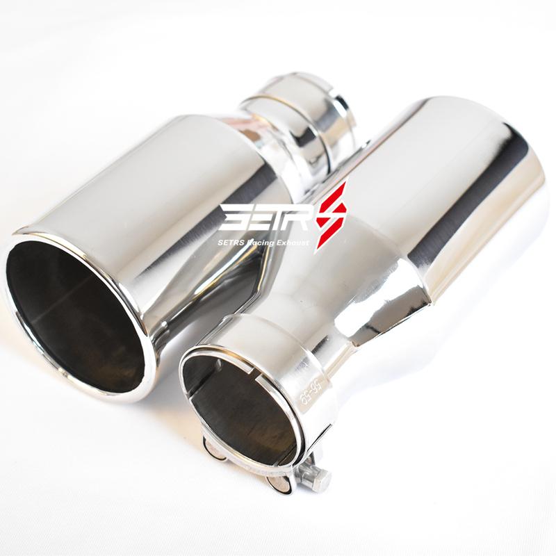 1PC All Kinds Of Sizes Universal Car Accessories 304 Stainless Steel Curly Flange Muffler Tip End Pipe For Toyota