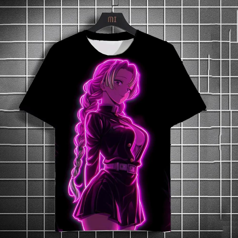 Japanese Graffiti Anime 3D Printed Fashionable Casual Short Sleeved Men's T-shirts - Soft Medium Stretch Polyester Fabric Summer Relaxed Fit Clothing