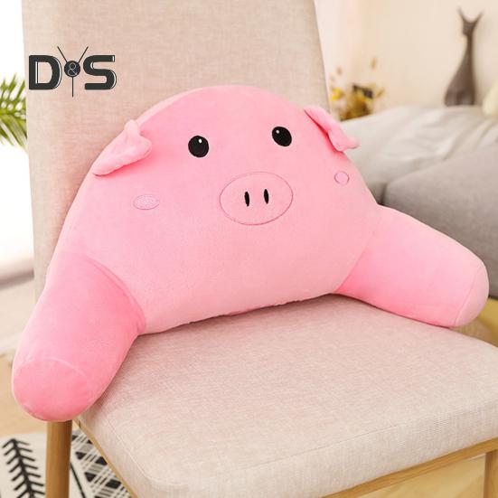 Throw Pillow Cartoon Animal Shape Elastic Fully Filling Plush Stuff Toy Sofa Bed Couch Decoration Office Nap Pillow Chair Waist Protector Car Seat
