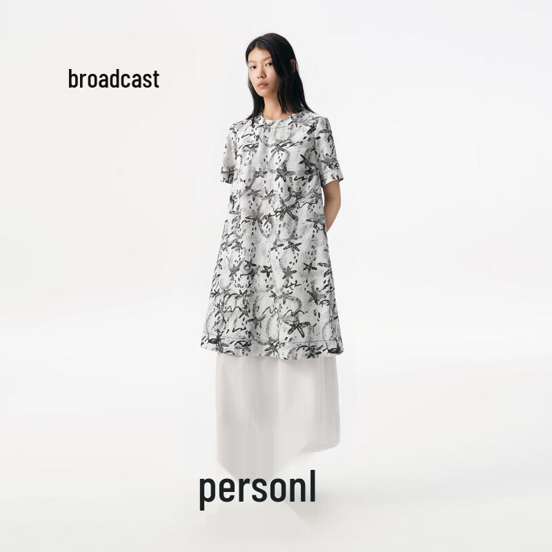 

Broadcast Women s Sweet Floral Short Sleeve A-line Dress M